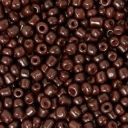 Glasperlen rocailles 8/0 (3mm) Coffee brown